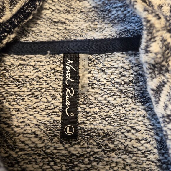 North River Quarter 1/4 Button Long Sleeve Pullover Sweater Women's Large - Picture 8 of 12